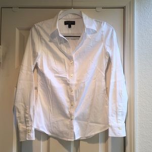 Banana Republic White Button-Down Shirt